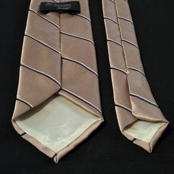 Wembley Leatherback Satin Striped Neck Tie - Picture 2 of 5